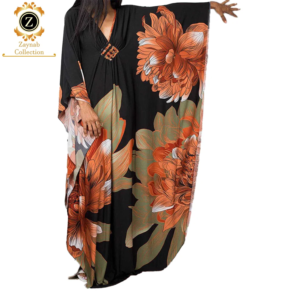 Zaynab Kaftan Dubai  Islamique Modest Qatar Designs Robe Silk Elegant Muslim Women Women Muslim Dress Kaftan