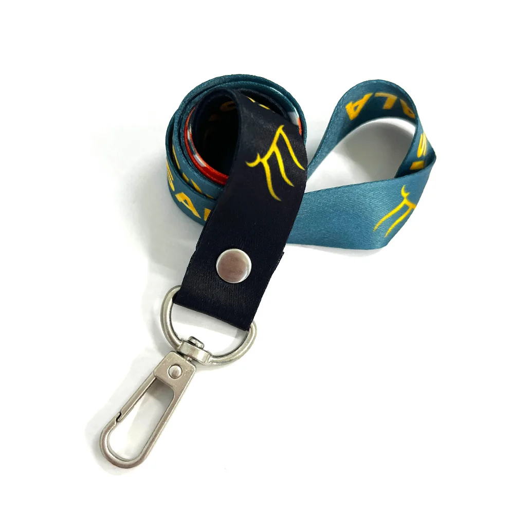 Custom Full Colors Lanyard With ID Card Badge Holder Sublimation Printing Custom Logo Polyester Neck Strap For Work