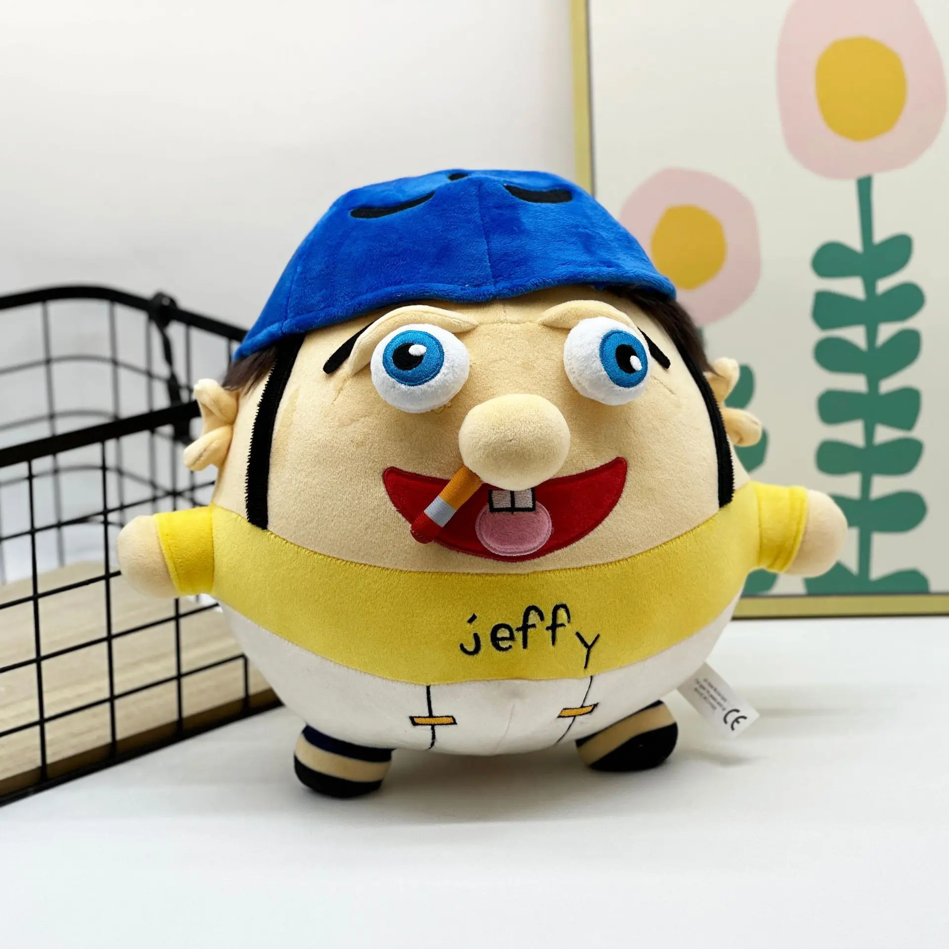 Thicc Jeffy Plush Toys Jeffy Boy Plush Doll Pillow Children Soft Doll Talk Show Party Props Interactive Stuffed Animal Kids Gift