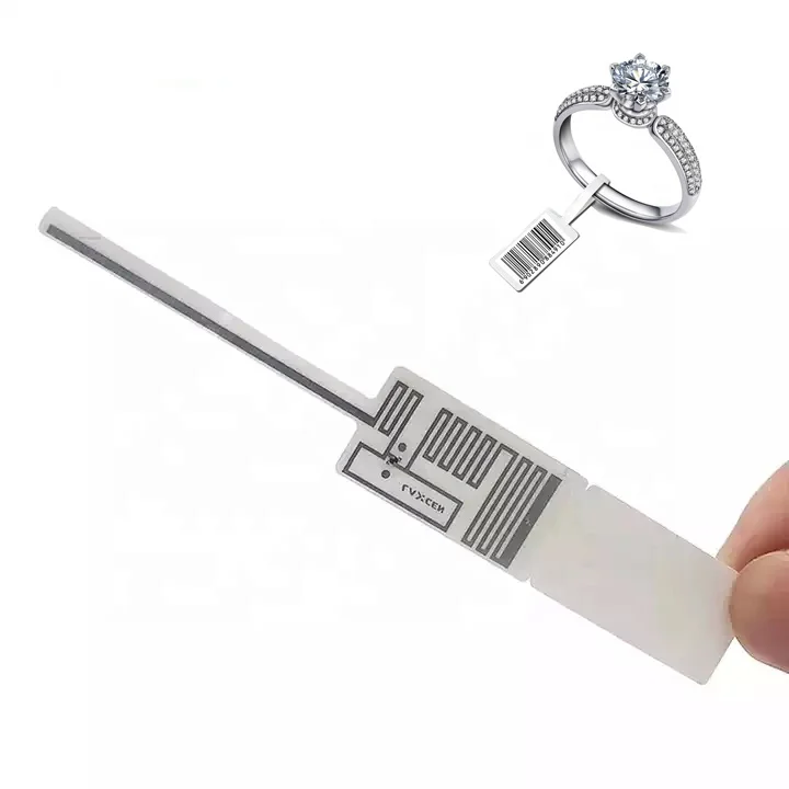 RFID thermal label transfer printing tag EPC 96bits customized logo ISO18000-6C 860-960MHZ rfid uhf jewelry label