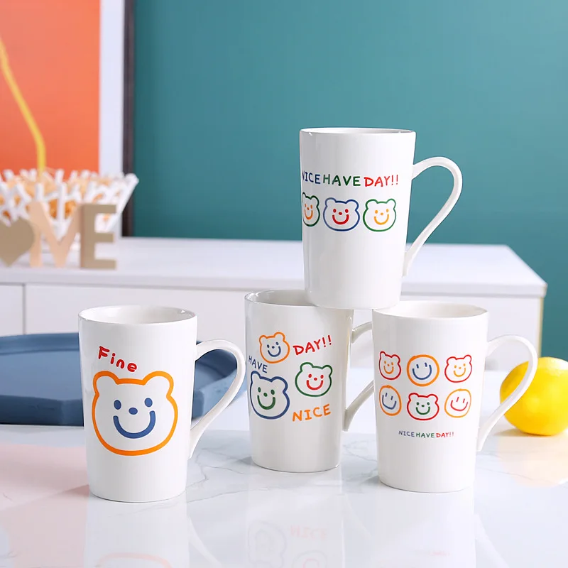 Factory direct wholesale quick customization logo ceramic reusable coffee cup travel mug with handle