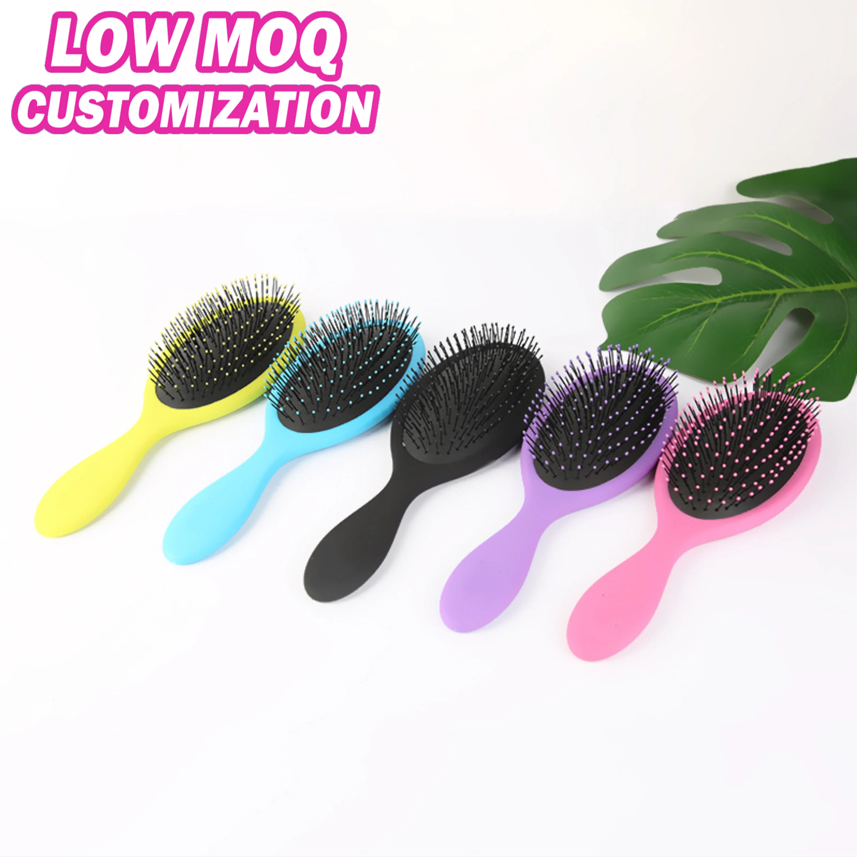 Low MOQ Private Label Custom Multicolor Massage Hair Brush Hair Comb Air Cushion Combs Plastic Handle Airbag Comb