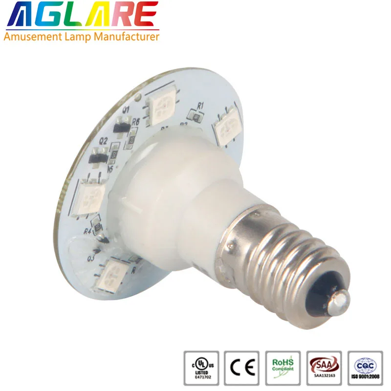  Aglare Высокое качество e14 24v rgb Авто запрограммированные Меняющие цвет лампы 5050 SMD изменение цвета Светодиодная