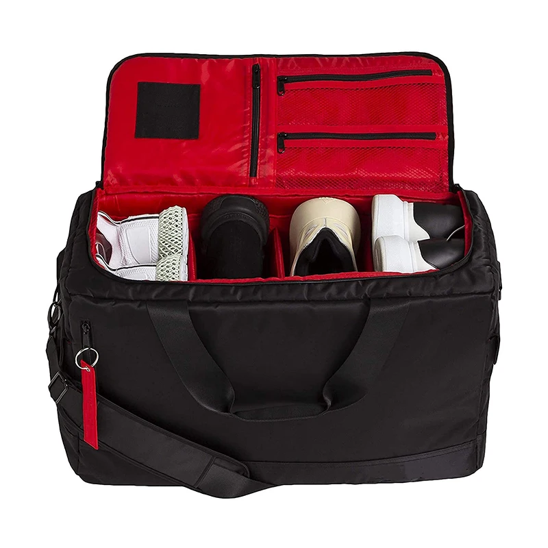 Custom Adjustable Dividers Sneaker Duffle Bags Storage Bag  with Compartment Shoes Storage Travel Bag