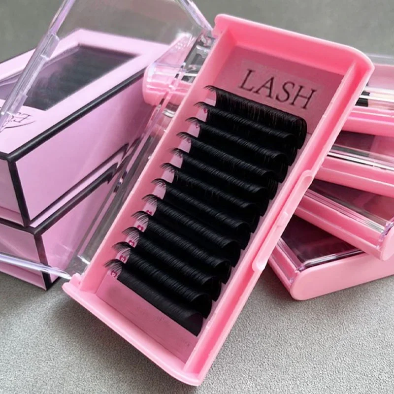 Anforlin easy fan lash extension .03 private labels paper box lash extensions trays custom eyelash extension packaging