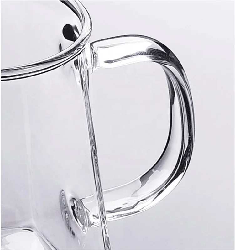 Customized transparent glass teapot with removable steel infuser