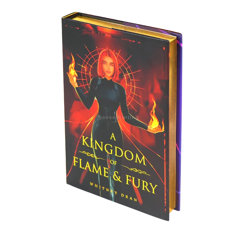 Роскошная романтическая Книга в твердом переплете на заказ, книги из фольги, напечатанные специальные книги, трафареты с распылением по краям