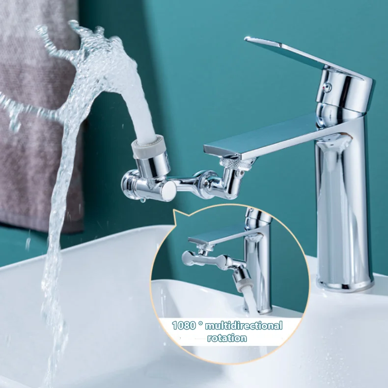 Landoo 1080 Degree Free Rotation Universal Filter Anti Splash Nozzle kitchen Multi-function Sprayer faucet Head faucet aerator