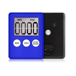 Super Thin Lcd Digital Screen Kitchen Timer Square Cooking Count Up Countdown Alarm Magnet Clock