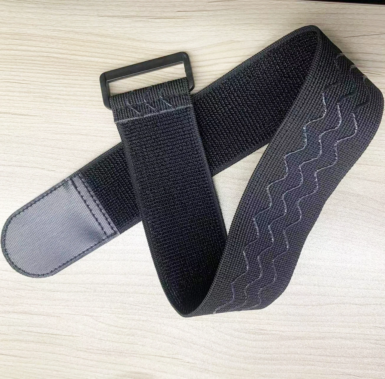 Silicone printed Stretch Sports strap Anti-slip Legs Bondage Black Buckle Hook And Loop Elastic Strap