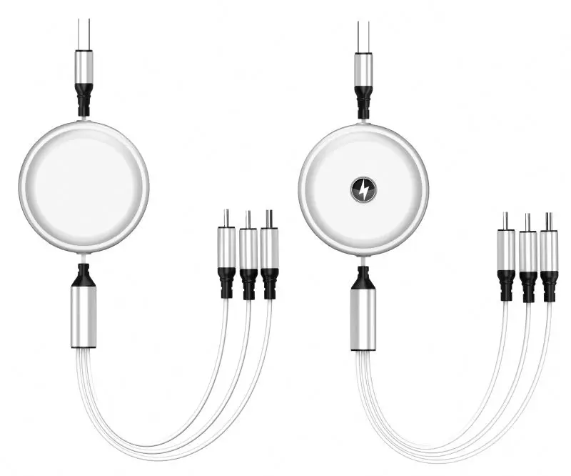 Wholesale Power Charging TPE+ACC 5V/2.4A Retractable Cable Charger for Mobile Phone