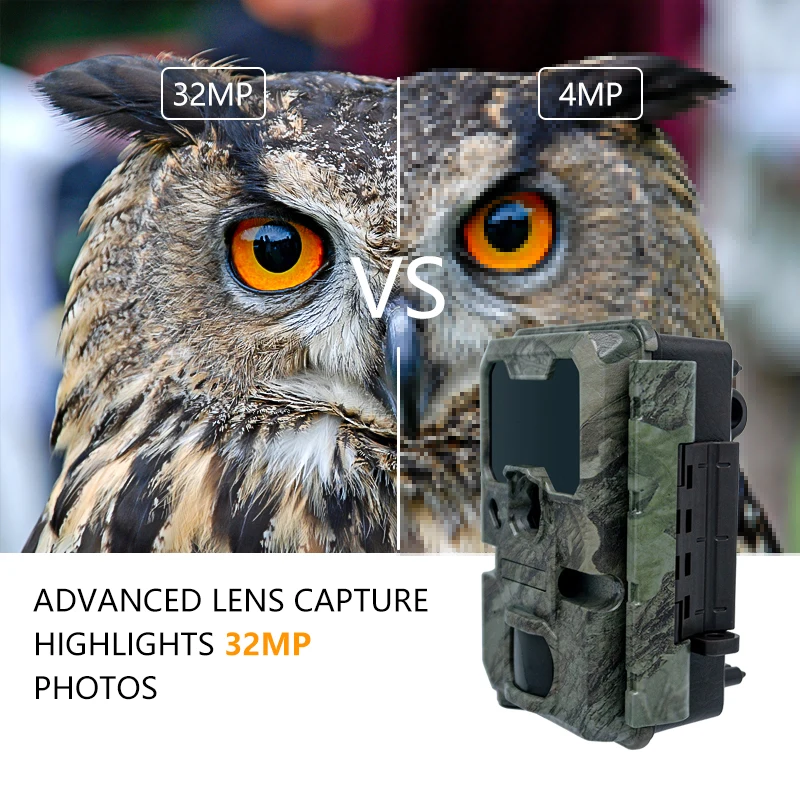 Factory-sale 32MP 4K 30fps Trail Camera 940nm No-glow PIR Motion Trigger Wildlife Abservation Cameras
