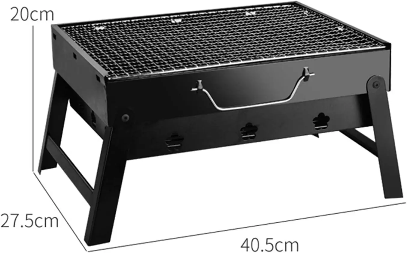 Barbecue Portable Charcoal BBQ Grill Folding Barbecue Kabob Stove Camping Outdoor Portable Barbecue