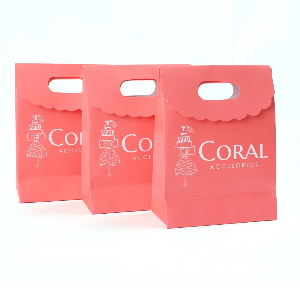 Yilucai Custom Pink Retail Shop Promotional Wedding Birthday Colored Gift Bag Kids Party