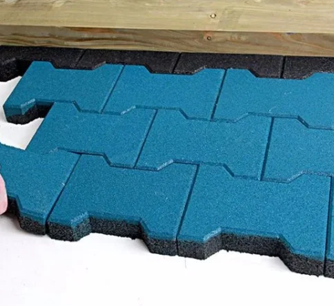 H shape bone pavers rubber bon tile dog rubber tile