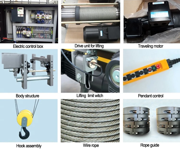 5 ton 9 m newly upgraded Europe style electric hoist 3 ton Wire Rope Hoist price