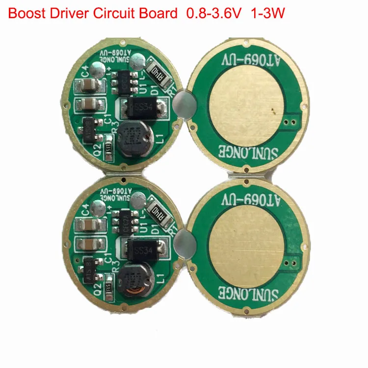 17mm 350MA 750MA 1 Mode Boost Driver Circuit Board for CREE AA AAA CR123 Battery R2 / Q5 1-3W LED