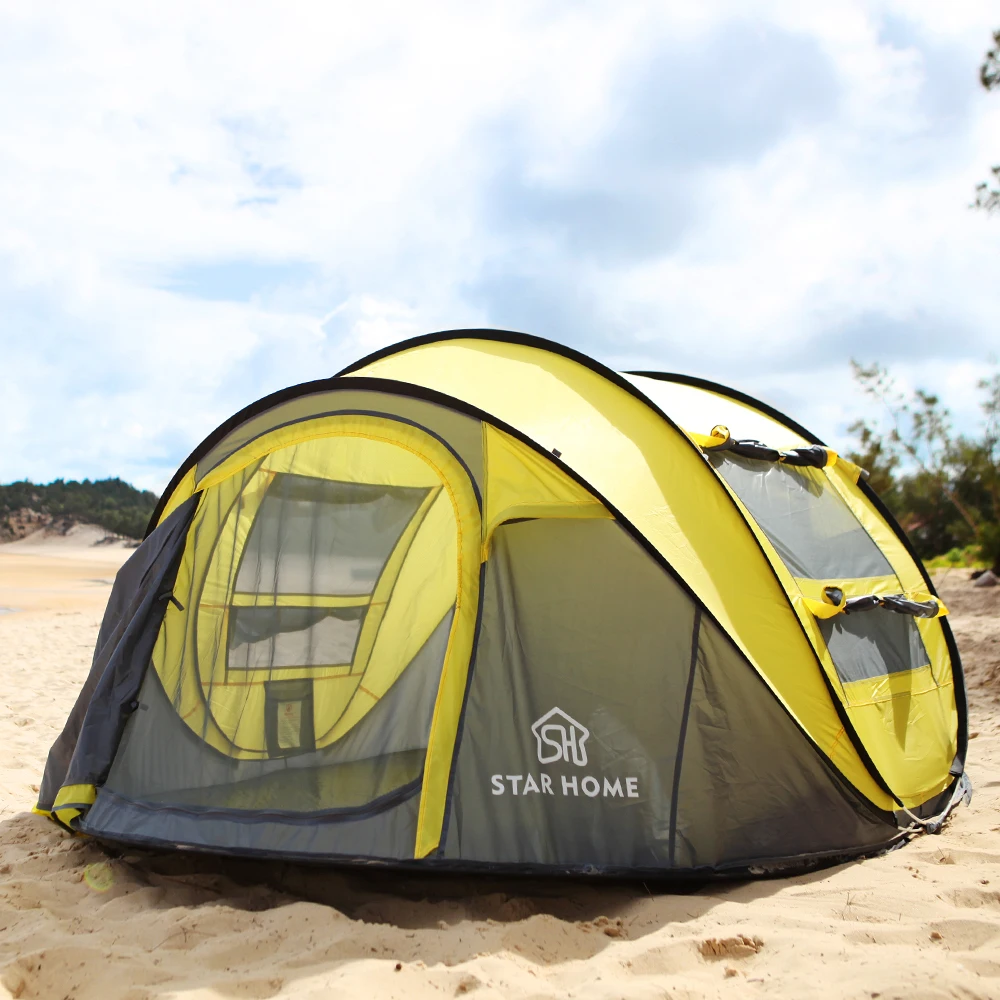 OEM 3-4 Person  Hot Selling Outdoor Camping Tents Waterproof High Quality Pop Up Tent