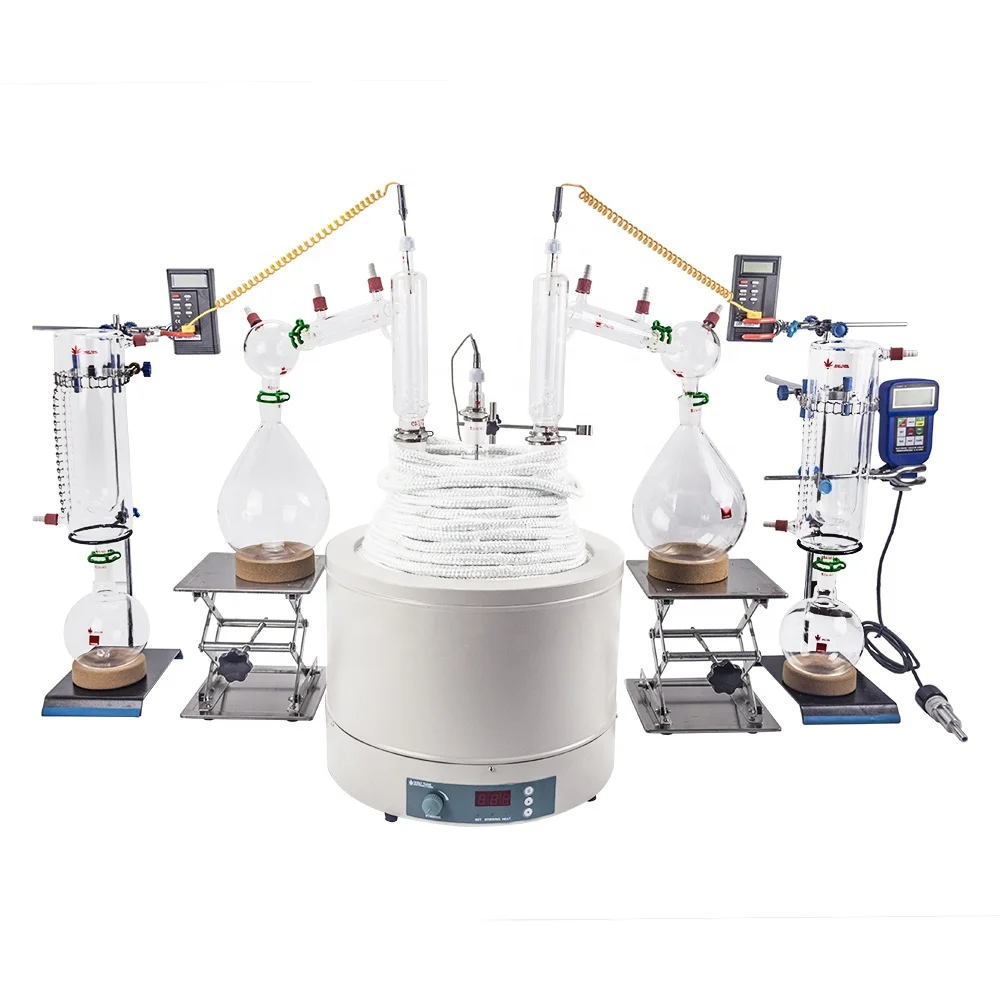 
WTSP-10 10L dual glass heads CBD extraction short path distillation with turnkey lab equipment 