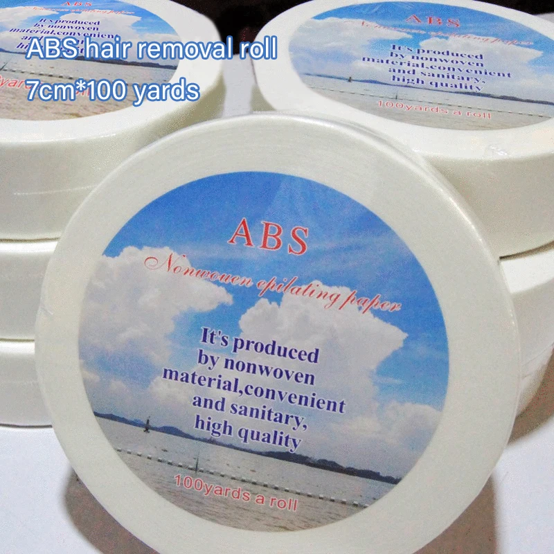 Hair removal paper roll 7*100 yards custom polyester non-woven fabric body beauty disposable depilatory wax strip roll