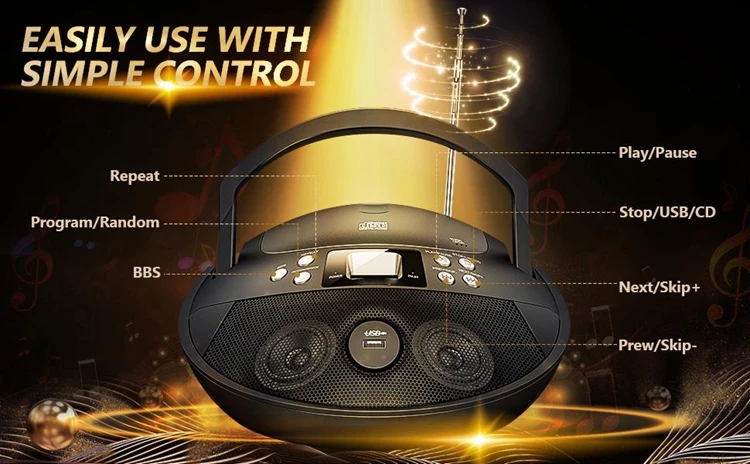 Лидер продаж стерео-радио со светодиодным дисплеем и CD/MP3-плеером AM/FM