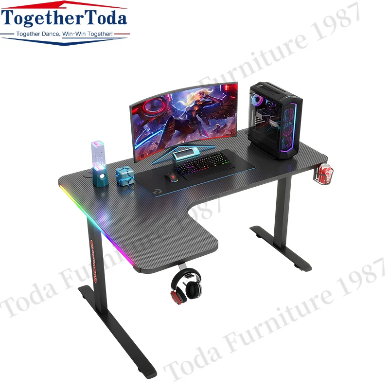 Custom Gaming Table with LED Lights PC Laptop Computer Gaming Desk