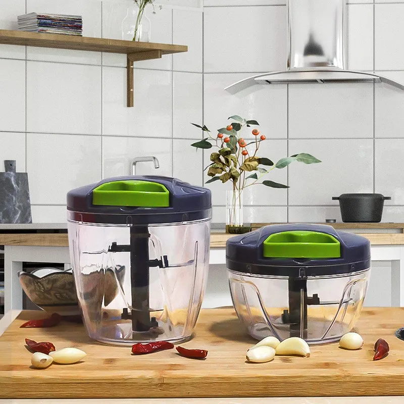Kitchen Stainless Steel Shredding Garlic Rammer Manual Vegetable Chopper Pulling Mini Press Garlic Paste