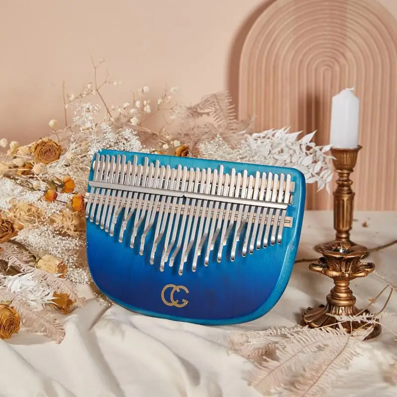 byla 34 keys thumb piano turkish musical instrument kalimba  marichal sheet music instrumento with handbag