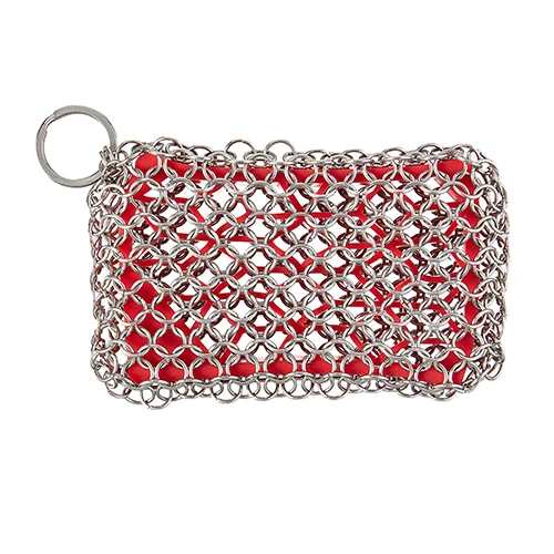 Kitchenware Chainmail Scrubber Cast Iron Skillet Silicone Cleaner Scrubbing pad Cast Iron Wok Accessories Cleaning Tool