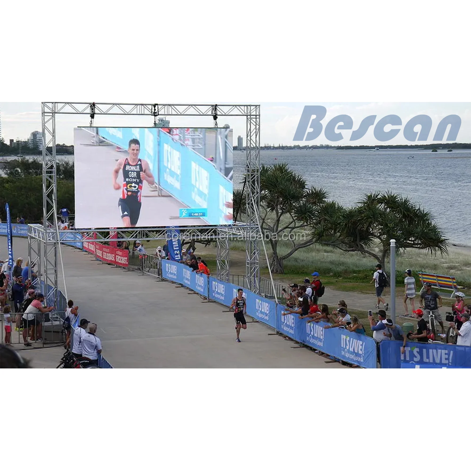 BESCAN Full Color P3.91 P4.81 Stage Backdrop rental display panels wall led pantalla outdoor led screen led truck