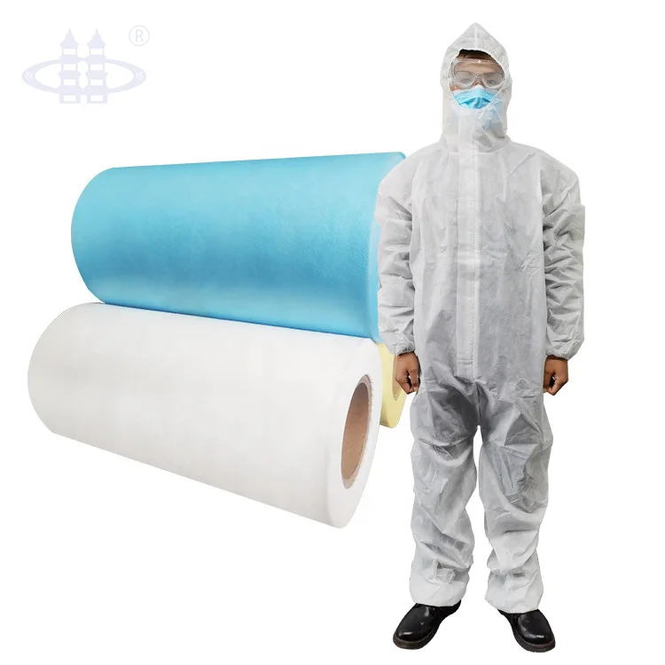 
 Медицинский нетканый двухслойный ламинированный полипропиленовый спанбонд с полиэтиленовым покрытием для хирургического халата  