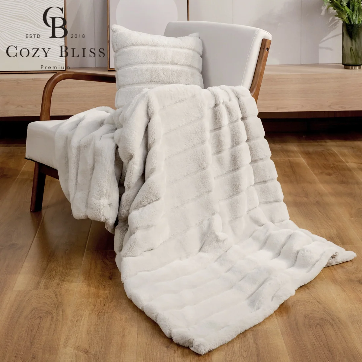 
Чехол для подушки Cozy Bliss, геометрические новые подушки для дивана, пушистые подушки для сиденья из вафельной ткани 