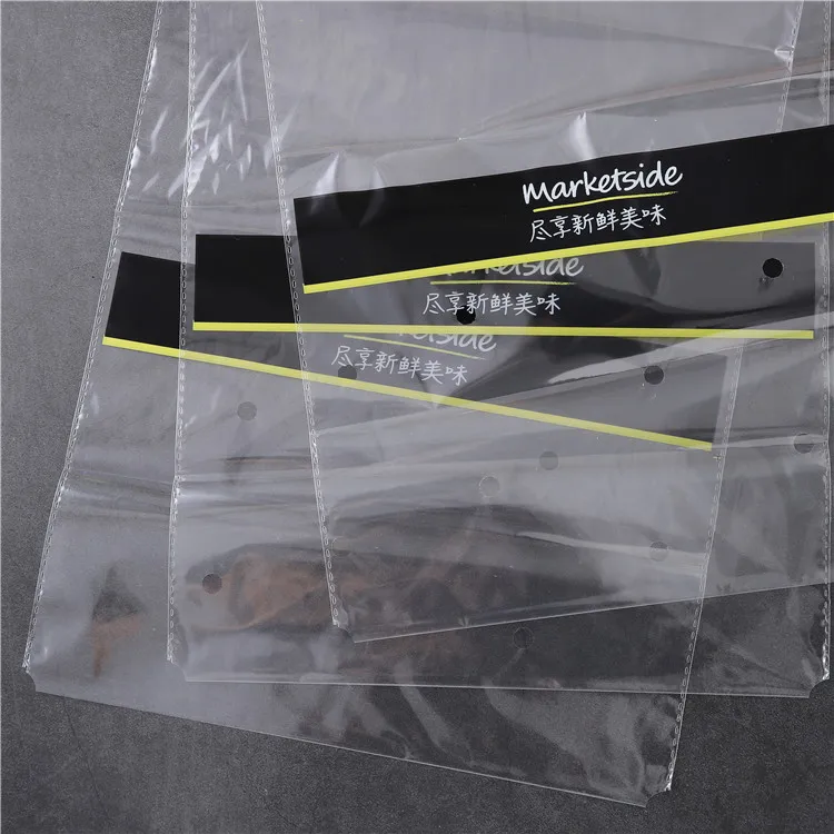 Eco-friendly custom printed vegetable packing plastic polypropylene BOPP anti-foggy self adhesive bag