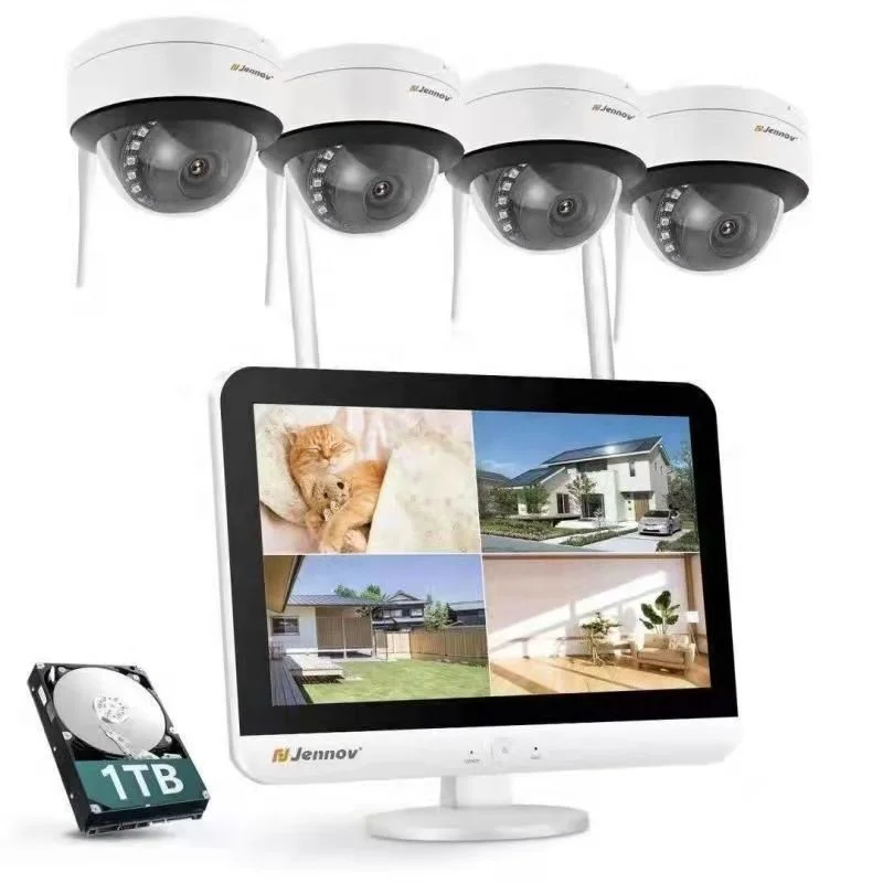 CCTV Camera with 4CH 6CH 8CH 12 inches Monitoring system 3MP 5MP Water proof new product with decent shape and design IP169 Kit