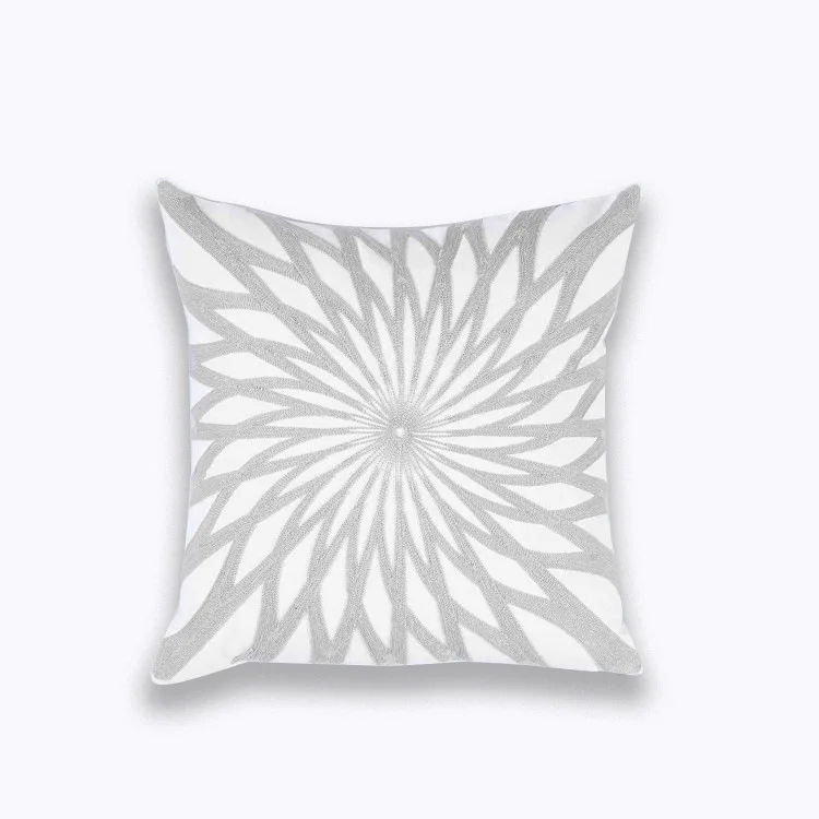 
ofa bedside office nap nordic contracted pillow seat back cover cotton embroidery pillow 