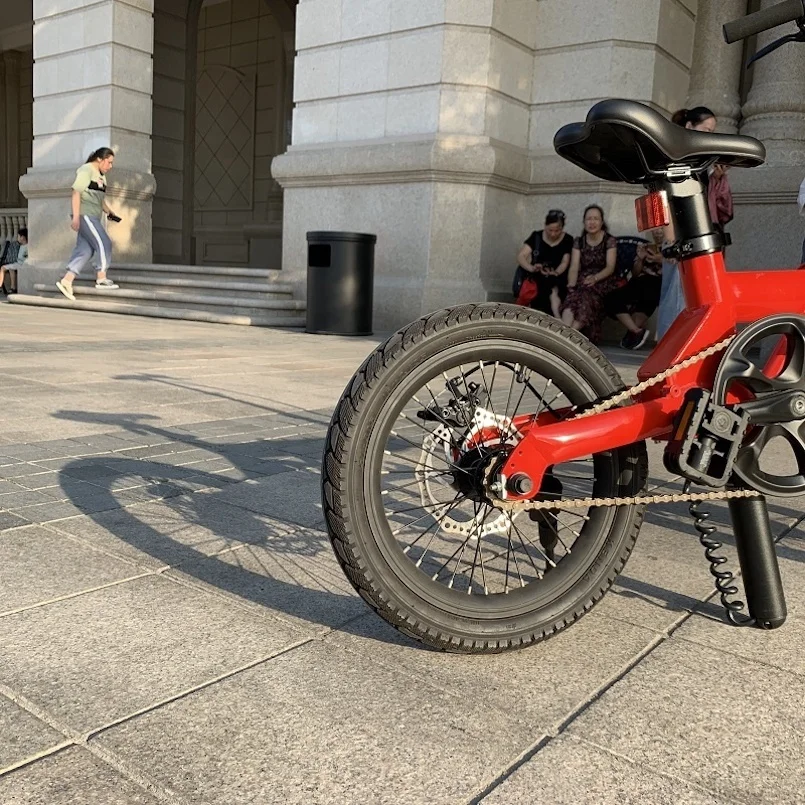 Red electrique bikes/ 16 inch electric cycles with rechargeable battery manufactured in china