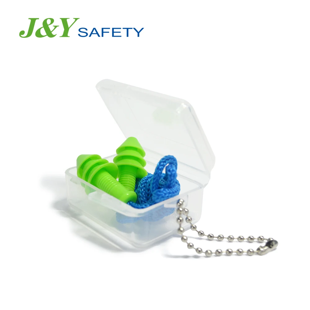 Pure Silicone Comfortable Reusable Noise Cancelling Christmas Tree Earplugs With String