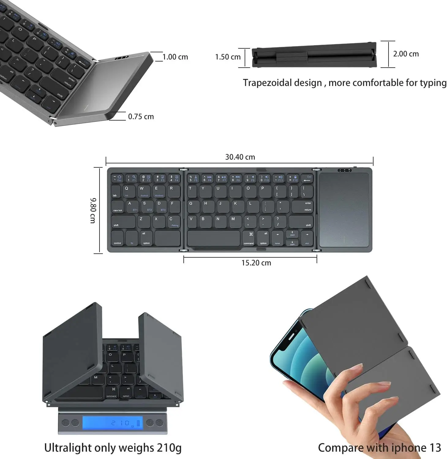 wireless rechargeable slim foldable bluetooth keyboard italian mini teclado bluetooth pegable portable keyboard for tablet phone