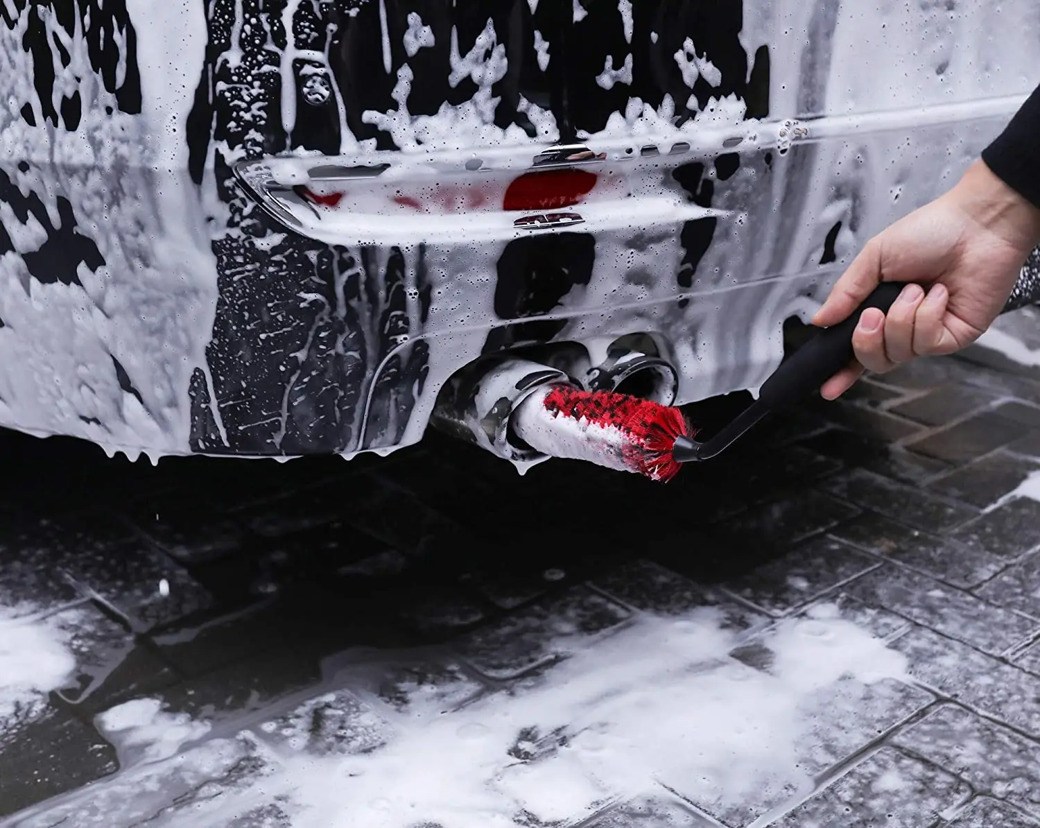 Synthetic Wool Wheel Brush 3pcs Set Soft Bristle Car Cleaning Brush