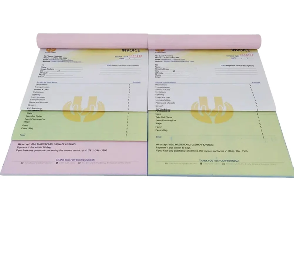 Invoice Book Carbonless Paper Invoice Book 2Part Carbonless Form Sales Book Carbon Bill Invoice 5-9/16 X 8-7/16 Carbonless Paper
