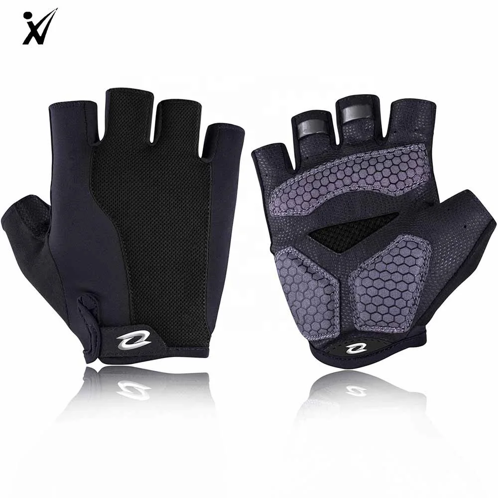 Wholesale  Outdoor Half Finger Bike Gloves Breathable Adjustable Cycling Gloves Lightweight Mountain Bike Gloves