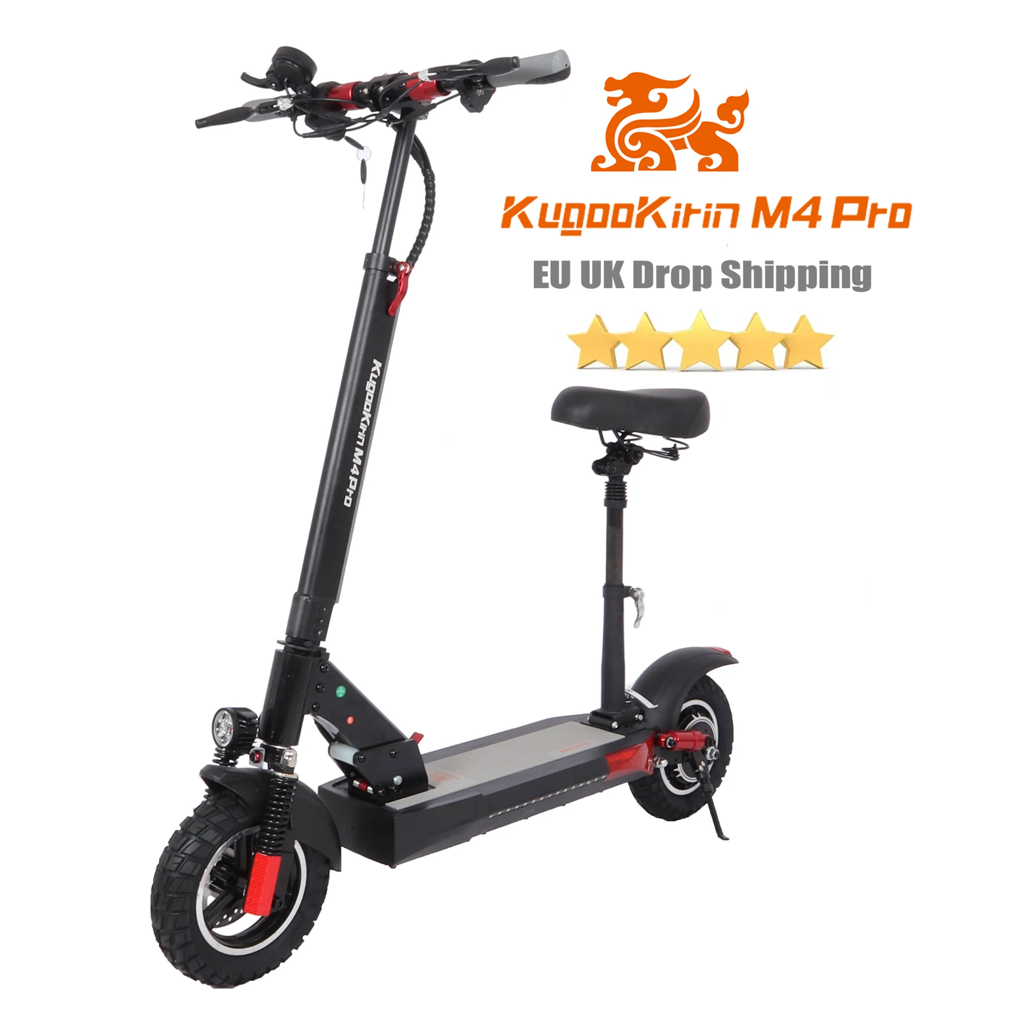 Kugoo M4 Pro Adult Electric Scooter Manufacturer Large Power 500W Elektroroller with Seat
