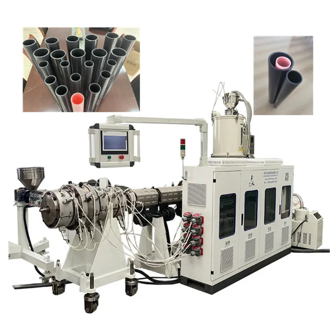 Three Layers Twin Cavity Water Supply Gas Drainage ABS Pipe Tube Extruder Making Machine