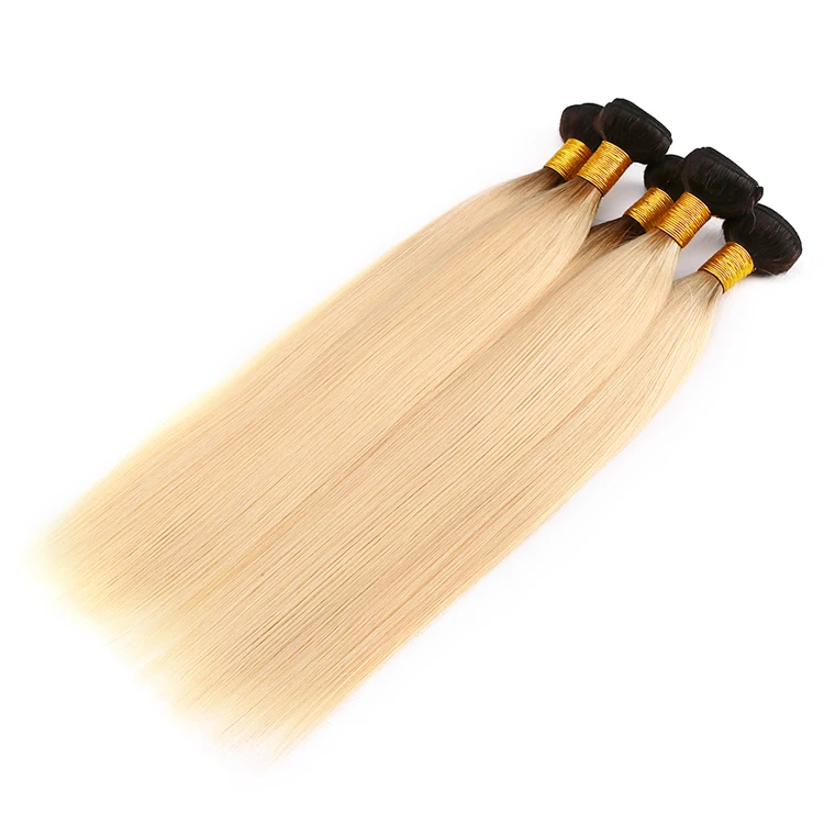Luxefame Wholesale 1B 613 Honey Blonde Cuticle Aligned Virgin Hair,Russian Blonde Virgin Human Hair Bundle,Straight 1B 613 Hair