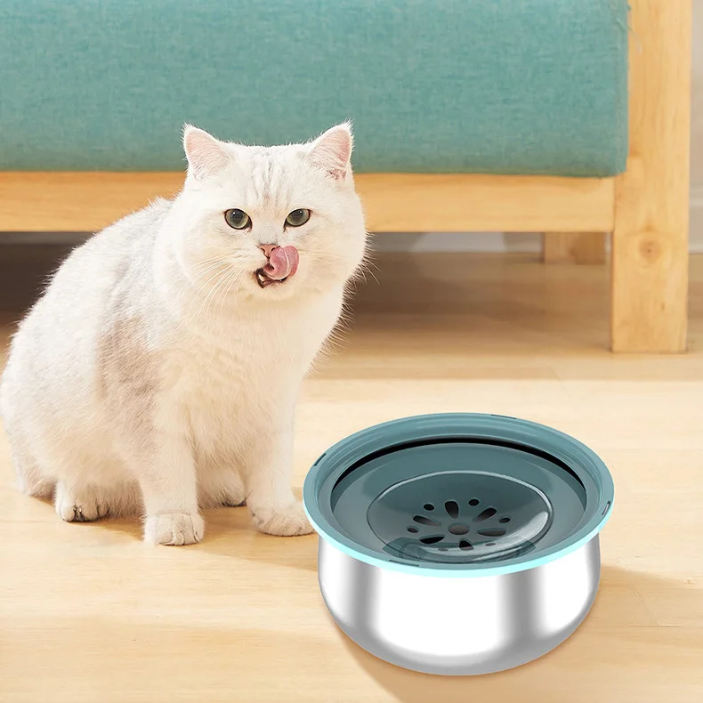 Floating Not Wetting Mouth Cat Bowl No Spill Pet Drinking Water Feeder anti splash dog bowl