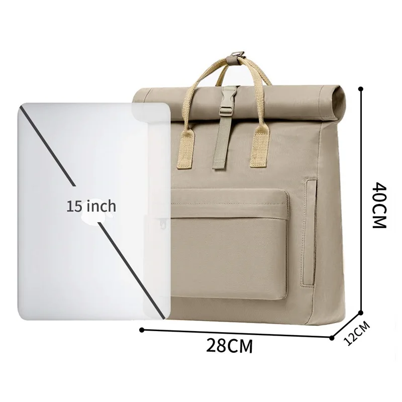 Casual Sports Hiking Waterproof Rolltop Backpack College School Office Work Rucksack Hold 15 Inches Laptop