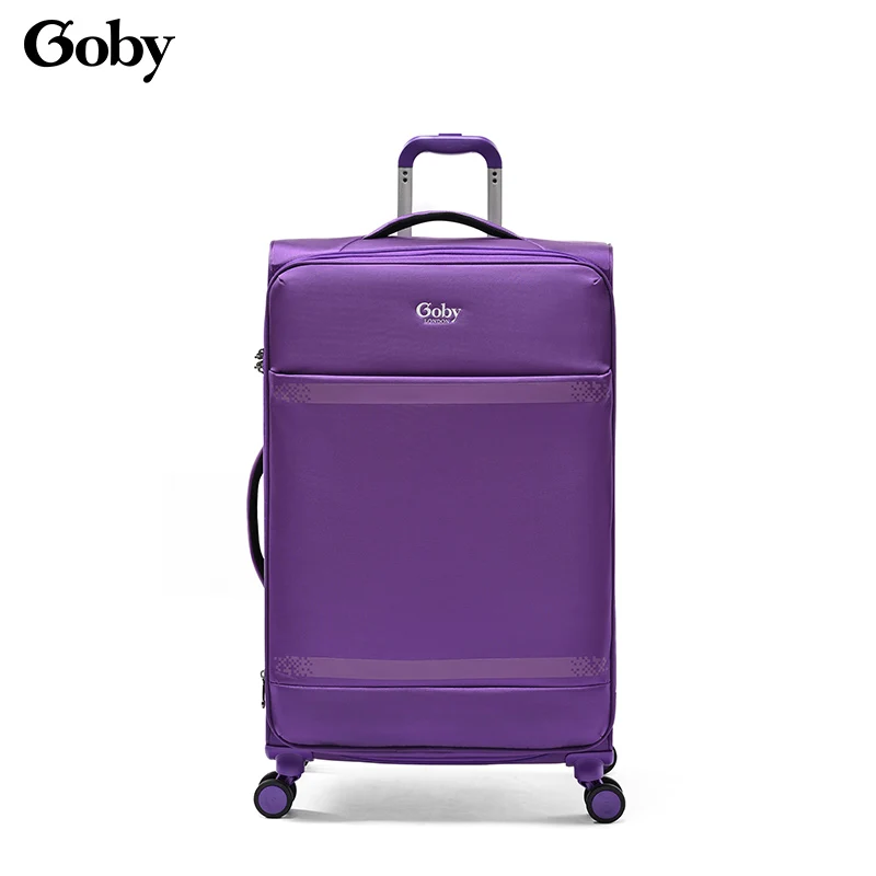 Goby London Unisex 4-Wheel Soft Oxford Fabric Trolley Suitcase Waterproof Travel Luggage Sets  Zipper Closure for Travel