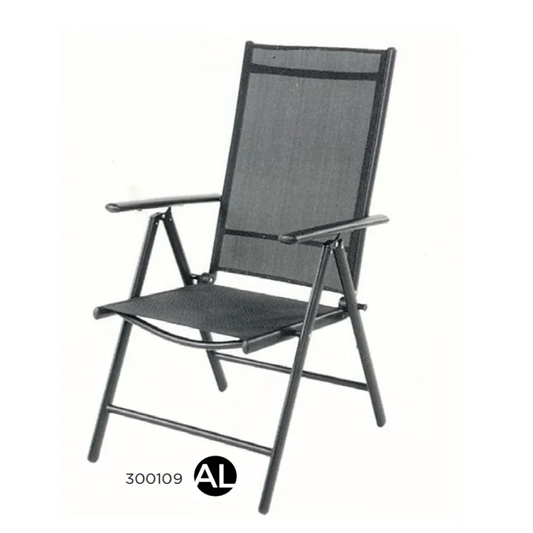 Out door furniture stable outdoor  garden all metal aluminium   chair with Teslin fabric