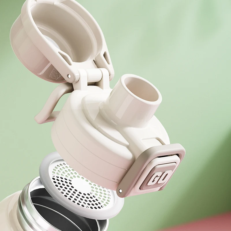316 Stainless Steel Tritan Rope Sport Portable Straight Drink Sipper Cup Car Business Mug Water Bottle for Student Children Gift