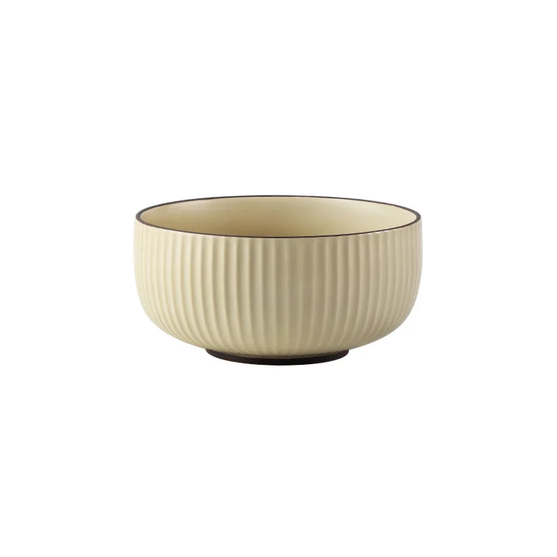  Nordic Ceramic Dishes Set Household Creative Simple Ins Vertical Striped Plates Combination Dinnerware Tableware